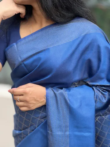 Pure Katan Silk Handloom Saree with Zari Border
